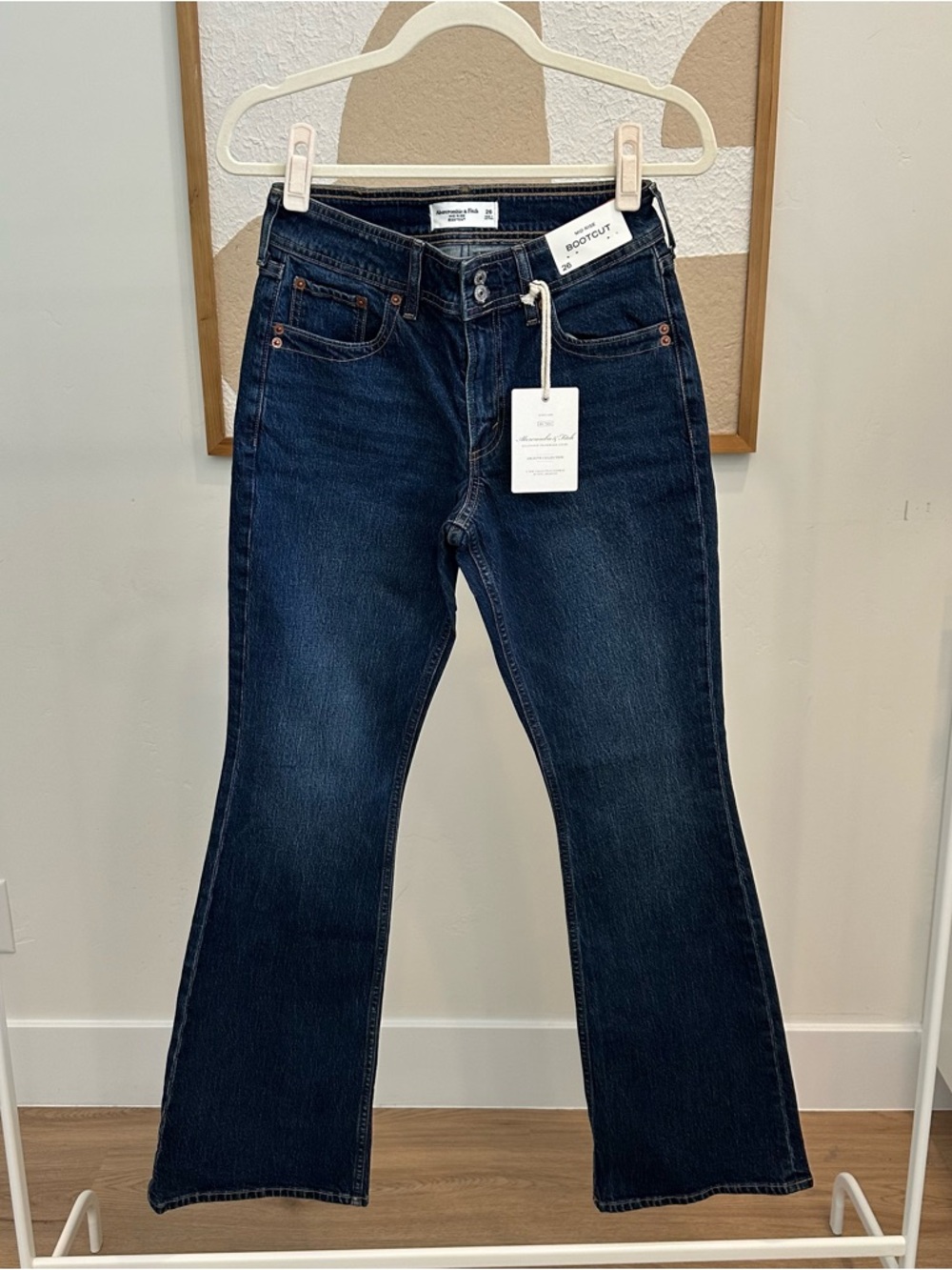 A&F Dark Wash Bootcut Jeans